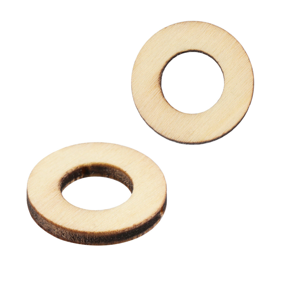 Christmas Craft Embellishment - 200Pcs Wooden Circle Embellishments Natural Round