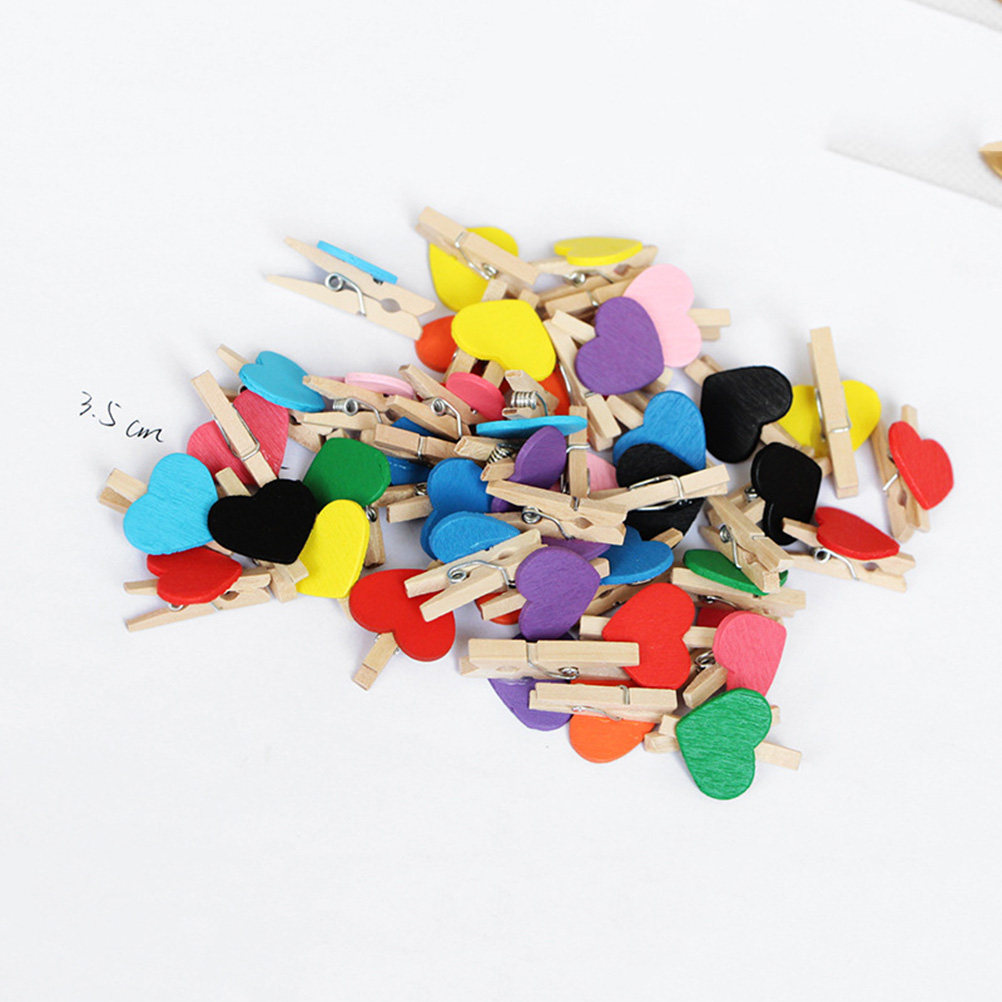 Christmas Craft Embellishment - 50Pcs Mini Wooden Clothespins Natural Wood