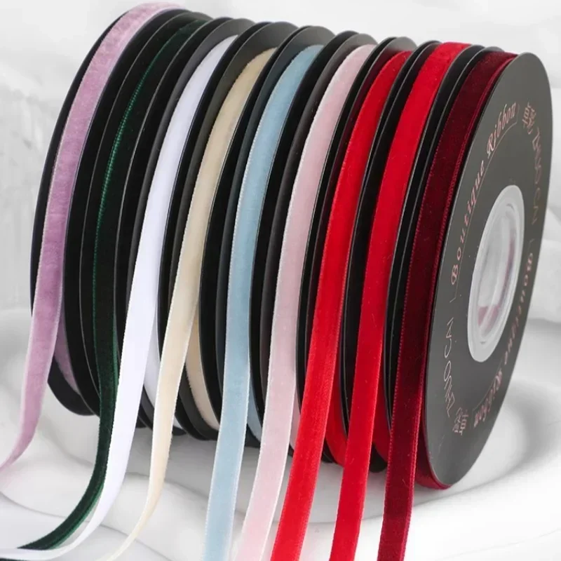5yards/roll Wide 6mm Velvet Ri - đánh giá và giá Velvet Ribbon Roll