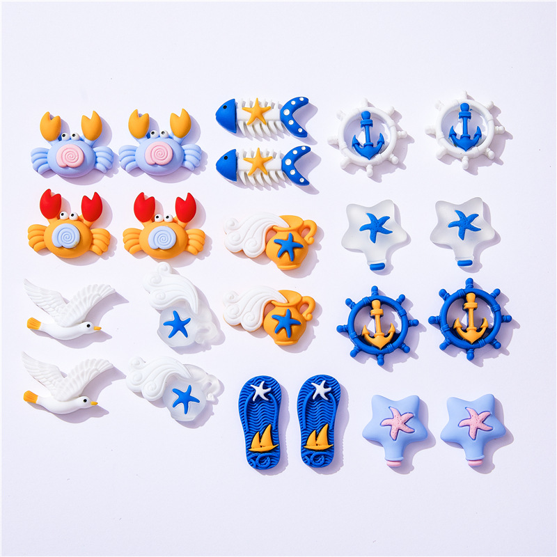 10pcs Marine Beach Style Crab  - đánh giá và giá Christmas Craft Embellishment